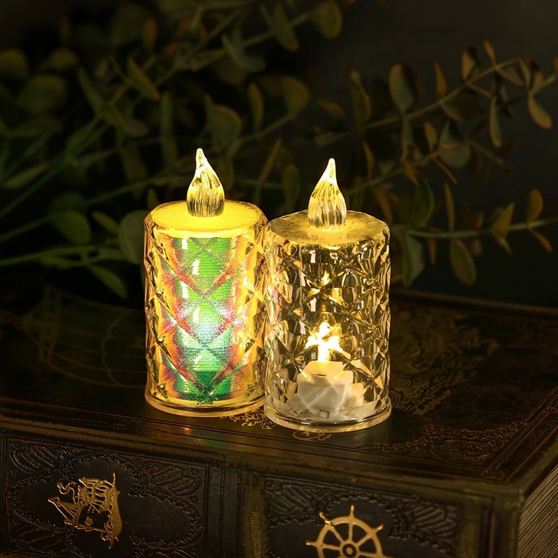 4pcs LED Flameless Candles Colorful Holiday Ambient Decorative Lights - Image 5
