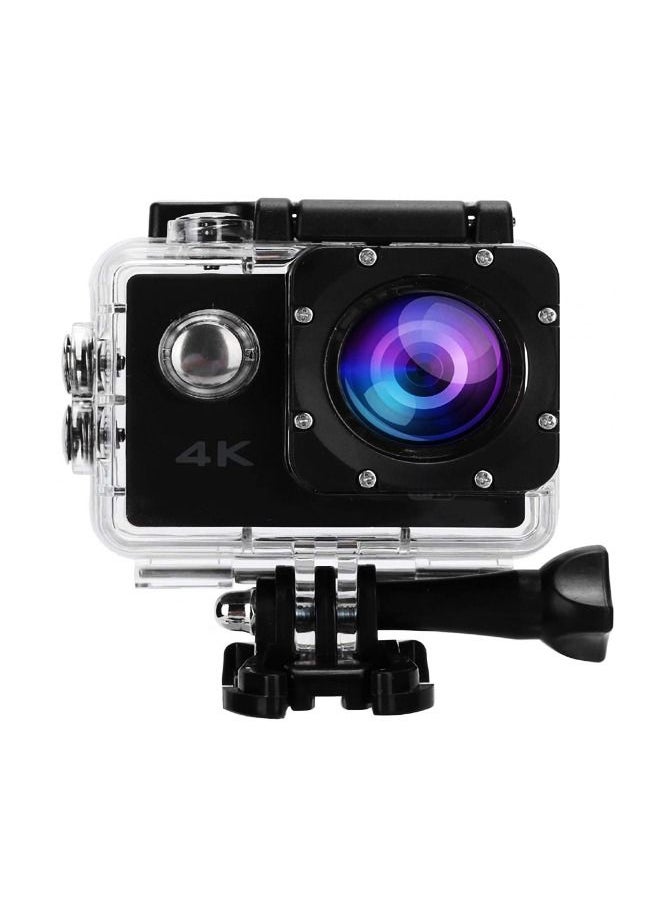 ماركة غير محددة كاميرا رياضية فائقة الدقة 4K DV مقاومة للماء حتى عمق 30 مترًا بدقة 16 ميجابكسل، كاميرا فائقة الدقة مقاومة للماء مع عدسة واسعة الزاوية 170 درجة عالية الدقة وكاميرا تحت الماء مع بطاريات قابلة لإعادة الشحن وشاشة عالية الدقة مقاس 2.0 بوصة  - Image 1
