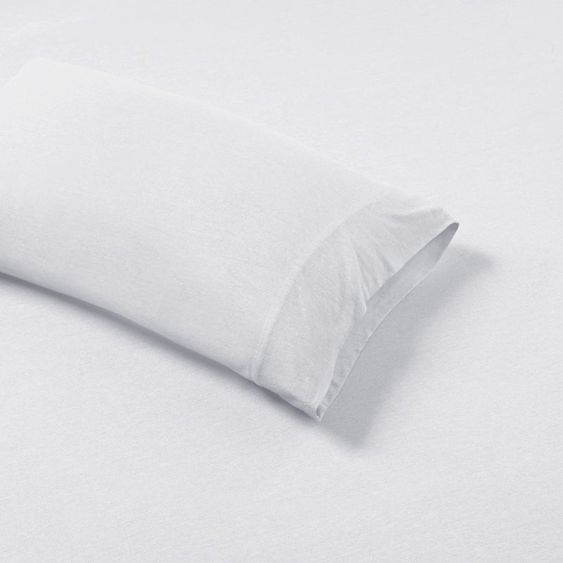 Intelligent Design Cotton Blend Jersey Knit King Bed Sheets   Coastal Cotton Bed Sheet   White Bed Sheet Set 4-Piece Include Flat Sheet   Fitted Sheet & 2 Pillowcases - Image 4