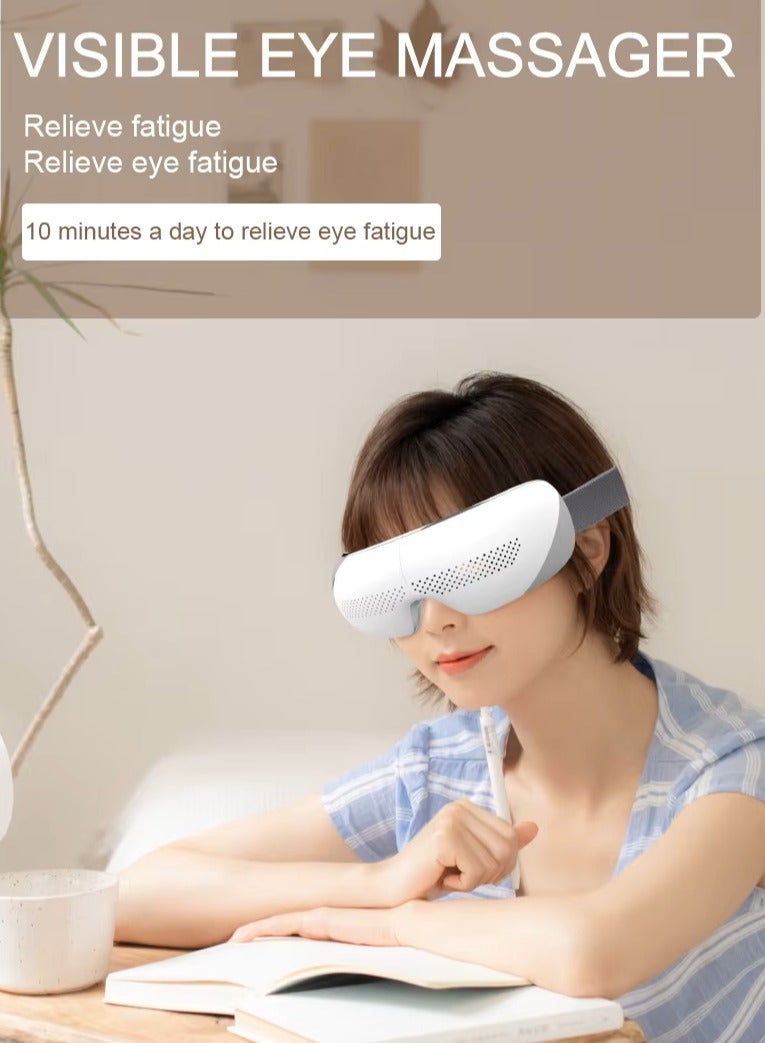 Generic Electric Eye Mask Massager With Heat – Wireless & Foldable, Rechargeable, Bluetooth Music, Voice Prompts & 4 Modes – Relieves Eye Strain, Migraines & Improves Sleep  - Image 4