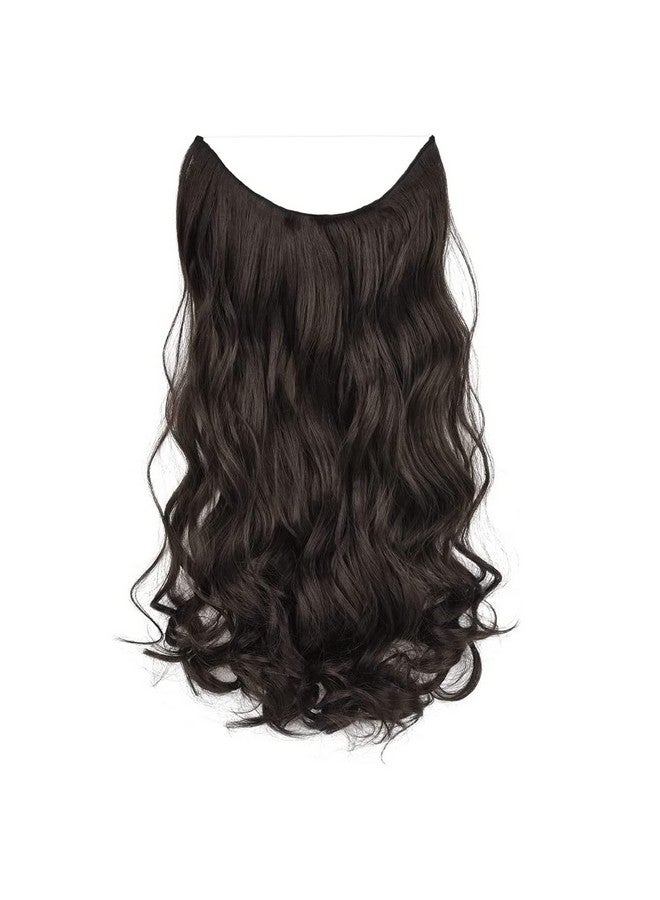برافراجيا وصلات شعر نسائية طويلة مجعدة بنية داكنة بطول 18 إلى 20 بوصة مع 5 مشابك شعر/وصلات شعر للحفلات النسائية/الهالوين/الكريسماس - Image 1