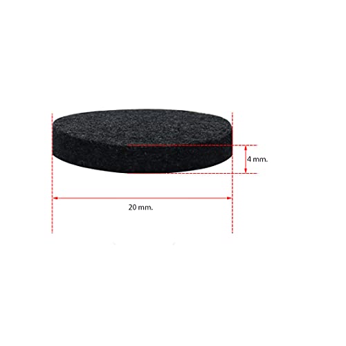 Now & Zen Self Adhesive Round Furniture Felt Pads for Hard Surfaces - Non-Scratch Heavy Duty Furniture Leg Guards (20 MM - Pack of 12, Black) - Image 2