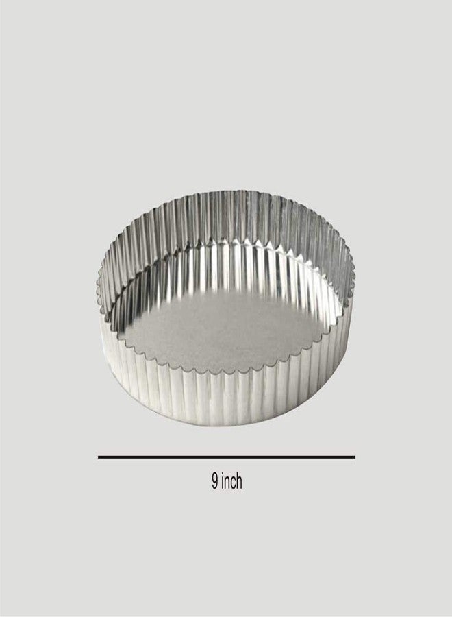 Ochtend ® 9" Almunium Pie Dish Quiche Pan Tart Mould with Removable Bottom for Baking in OTG Oven. - Image 3