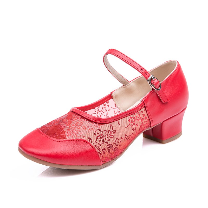 Generic Dance Shoes New Latin Dance Square Dance Shoes Low-top Soft-soled Square Dance Shoes Womens Dance Shoes Dance Shoes for Women red mesh