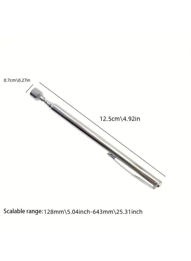Magnetic Pickup Rod Stainless Steel Metal Tool Automotive Maintenance 128mm 643mm - Image 1