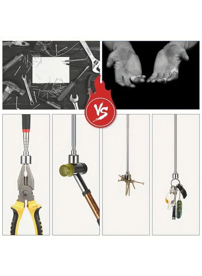 Magnetic Pickup Rod Stainless Steel Metal Tool Automotive Maintenance 128mm 643mm - Image 5