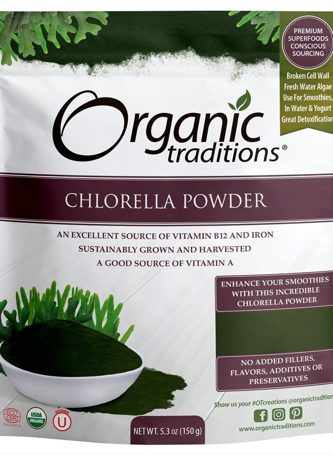 Organic Traditions Chlorella Powder - 5.3oz - Image 1