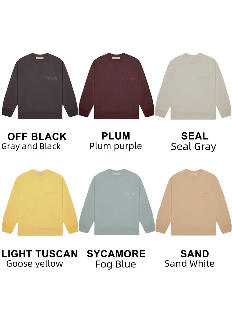 Generic - 2023SS Round Neck Fleece Sweatshirt FOG ESSENTIALS Print Seal Gray - Image 1