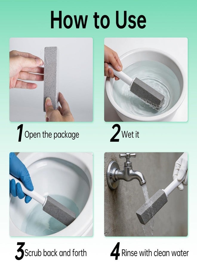 Piszvbej Pumice Stone for Toilet Cleaning, 3 Pack Pumice Stone Toilet Bowl Cleaner, Cleaning Hard Water Rings, Limescale, Calcium Buildup, with Extra Long Handle, Ideal for Toilets and Bathroom - Image 5