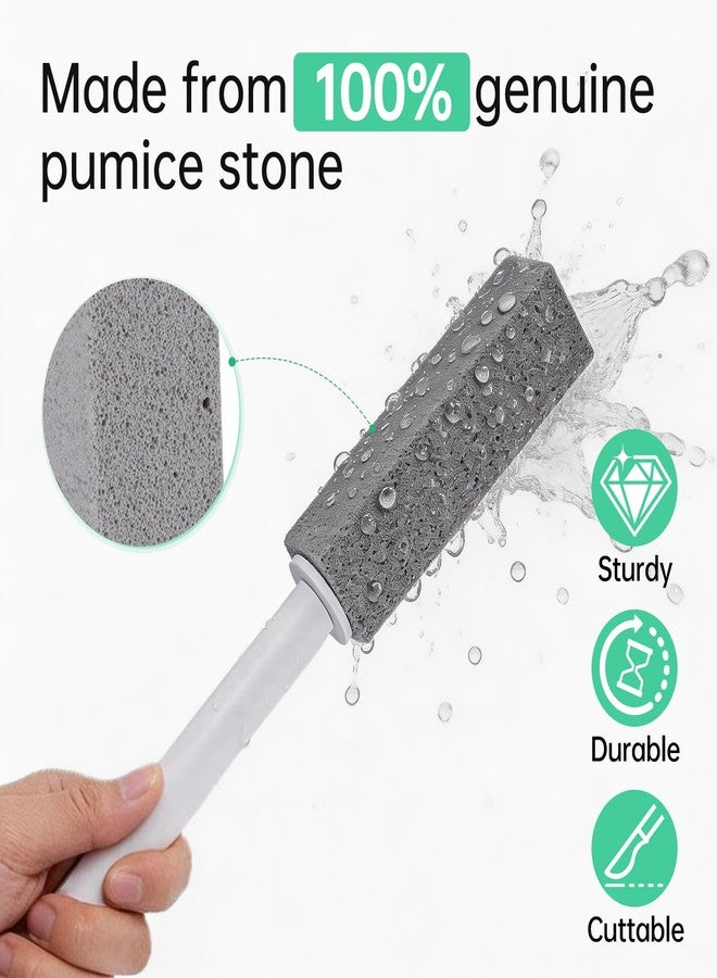 Piszvbej Pumice Stone for Toilet Cleaning, 3 Pack Pumice Stone Toilet Bowl Cleaner, Cleaning Hard Water Rings, Limescale, Calcium Buildup, with Extra Long Handle, Ideal for Toilets and Bathroom - Image 3