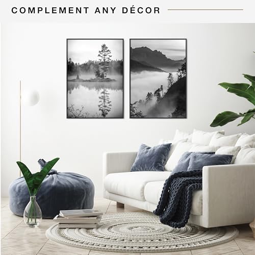 MCS Original Poster Frame 20x28 Black Lightweight Vertical & Horizontal Wall Hanging Large Picture Frame for Posters, Art Prints & Gallery Wall (2-Pack) - Image 2