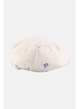 Sergent Major Toddlers Girl Embroidered Beret Hat, Beige  - Image 2