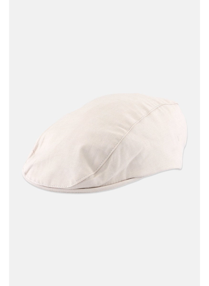Sergent Major Toddlers Girl Embroidered Beret Hat, Beige  - Image 1