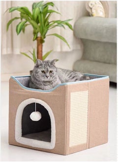 Foldable Double Layer Square Cat Sleeping House - pzsku/Z177F79330B54CC621DE2Z/45/_/1708674877/80734e76-536b-408d-8b37-afc1604c3b99