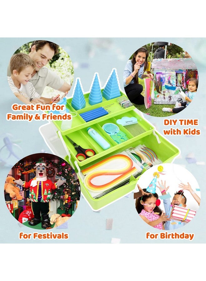 JoyPlus Quilling Kits for Beginners, 24 Quilling Tools & Supplies with Durable Quilling Storage, Updated Paper Crimper Tool, Premium Quilling Husking Board & Electronic Quilling Pen Green - Image 4