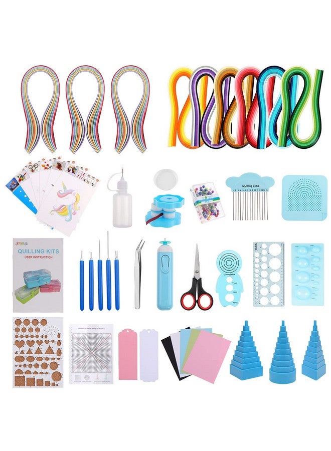 JoyPlus Quilling Kits for Beginners, 24 Quilling Tools & Supplies with Durable Quilling Storage, Updated Paper Crimper Tool, Premium Quilling Husking Board & Electronic Quilling Pen Green - Image 2