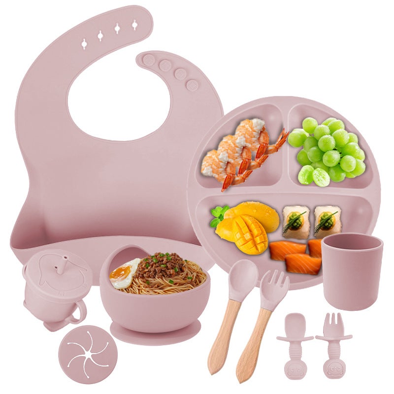 Silicone Baby Dinnerware 10-Piece Set Lotus-ten-piece set 