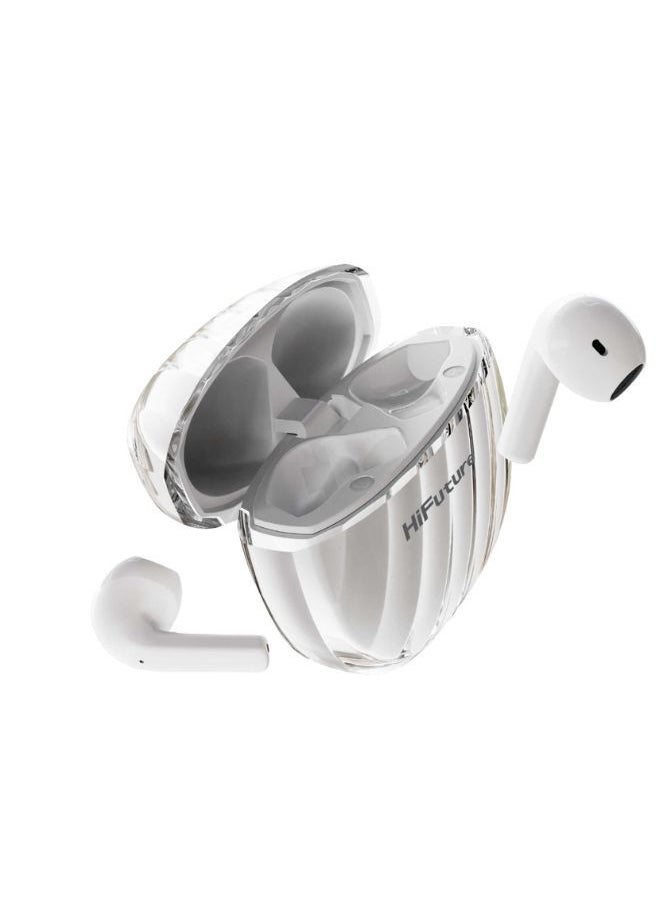HiFuture FlyBuds 3 True Wireless Earbuds, 24Hrs Playtime, Waterproof, White  - Image 2
