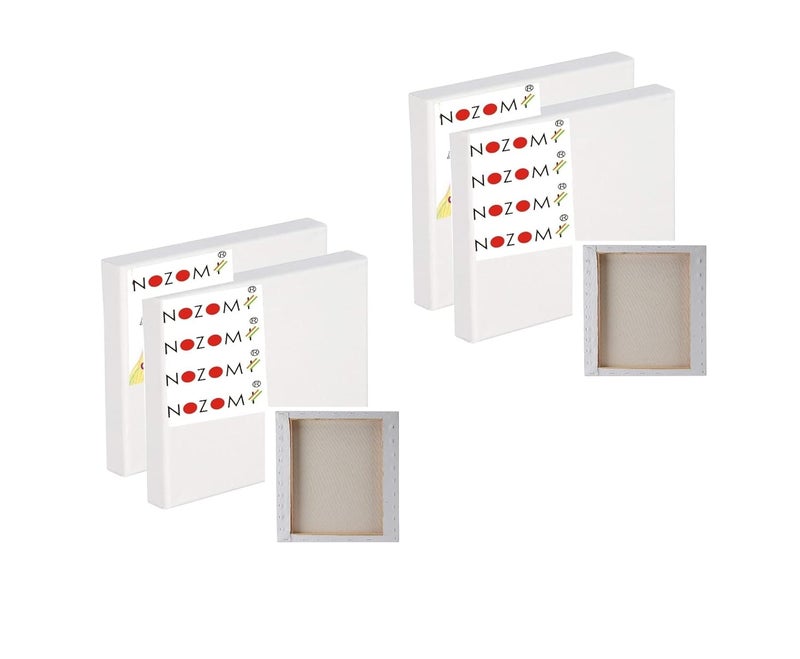 Nozomi Artist Grade Streched Canvas Board for Painting 6 x 6 Inch 2
