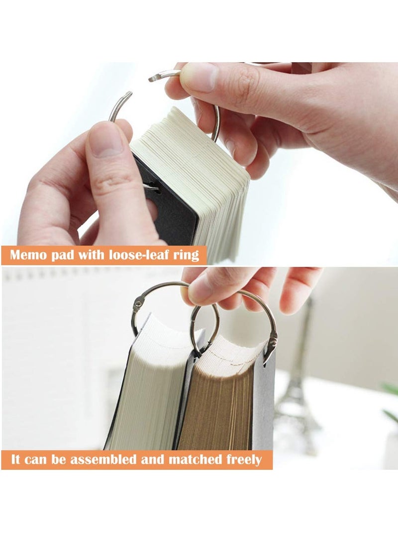 KASTWAVE - Study Cards with Ring, Kraft Paper Index Card Stock Paper Study Cards Memo Scratch Pads Blank Study Cards for Learning, Working, (4 Pcs, 100 Sheets Each) - Image 1