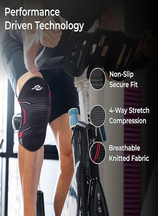 Nivia Knitted Knee Support (1 Pair) & Weightlifting Wrist Combo (1 Pair), For Gym Workouts & Injury Prevention, Pack Of 2 - Image 5