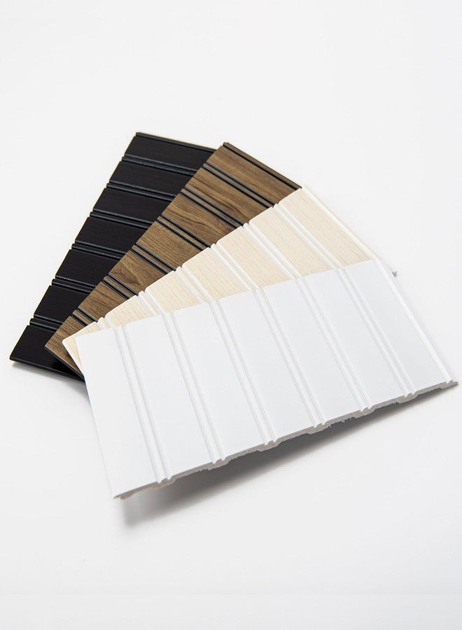 Art3d Wainscoting Wall Panel 4-Pieces Sample Kit, Beadboard Panels for Walls, 4 Color Polystyrene Board and Batten Wall Panel Sample Kit - Image 1