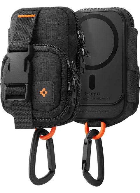 Snap Zip (MagFit) EDC Pouch Organizer Wallet Accessory Storage Card Holder MagSafe Compatible with iPhone 16 Pro Max / 16 Pro / 16 Plus / 16 / iPhone 15/14/13/12 series - Black