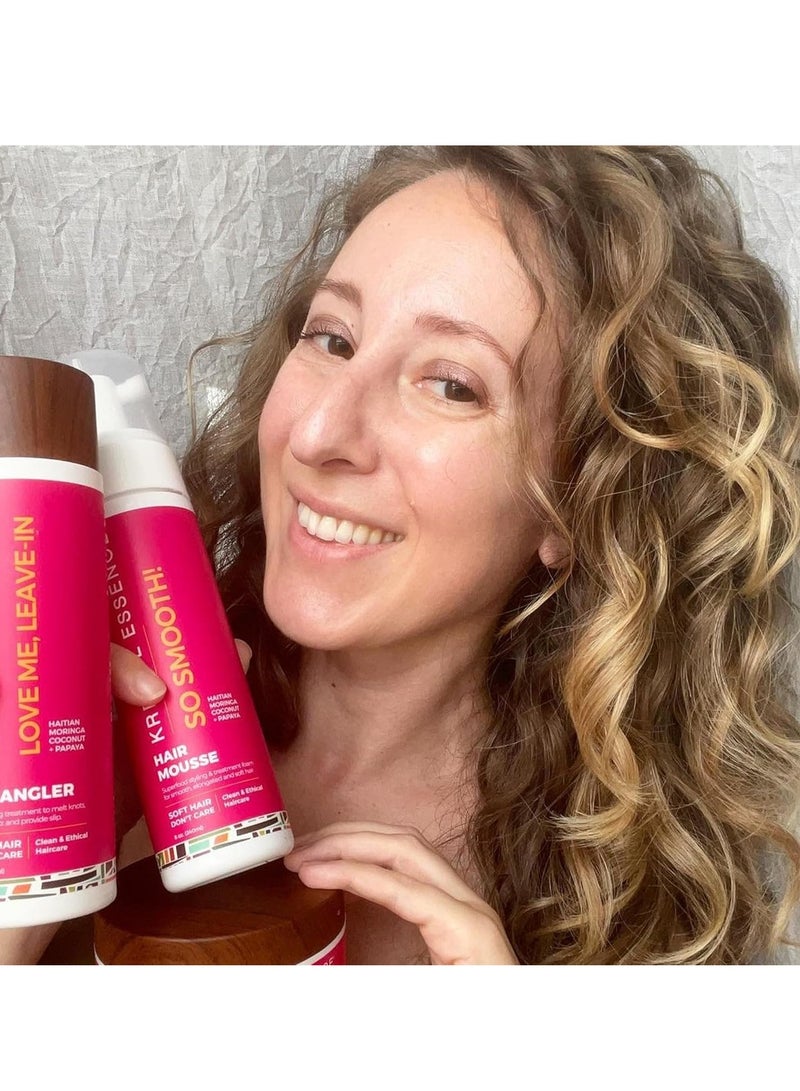 Kreyol Essence - 8 Oz Moringa Styling SCULPT + SMOOTH HAIR MOUSSE, Haitian Moringa Coconut Papaya, Hair Care - Image 2