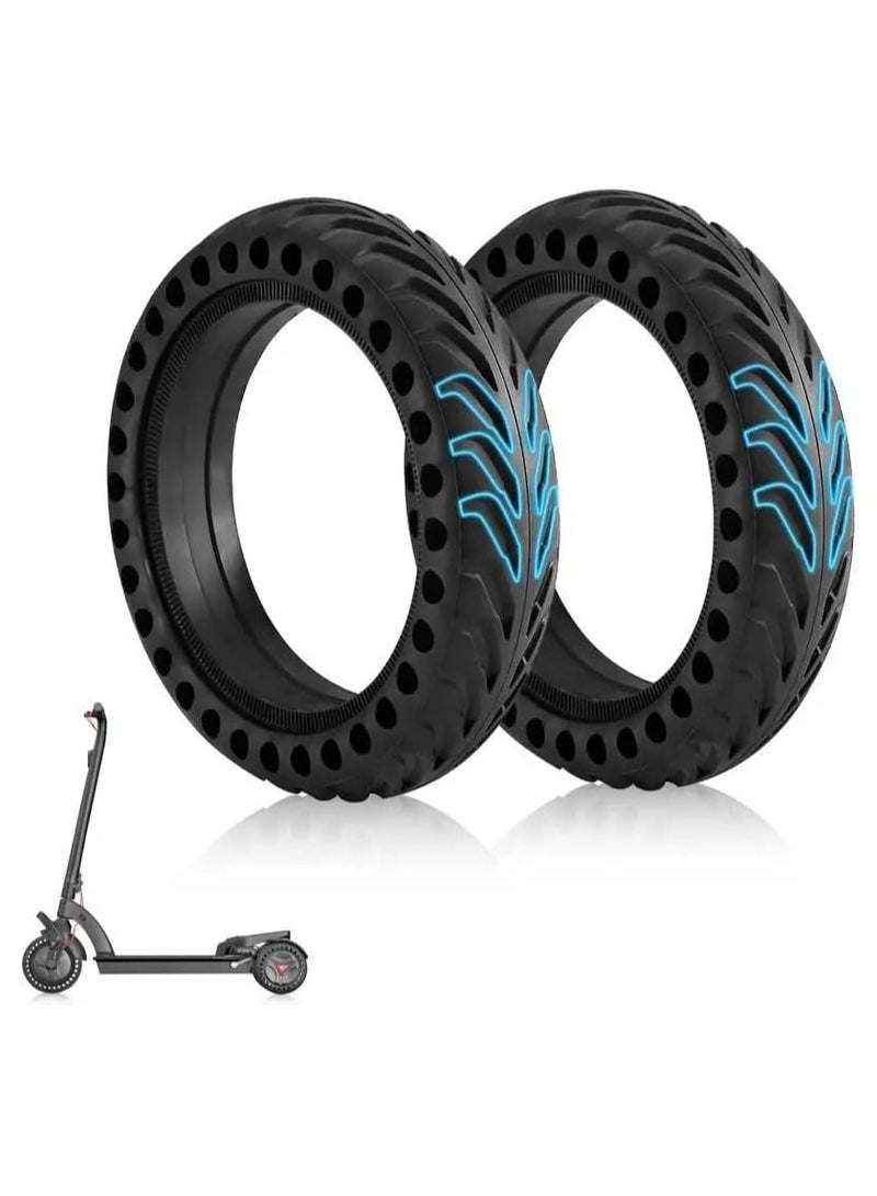 SPARK E GLIDE Replacement Electric Scooter Tires: 2-Piece Black Wheel Set - Anti-Slip Solid Rubber Tires