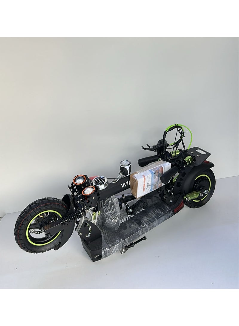 وينر سكوتر كهربائي قابل للطي بقوة ٣٦ فولت مع مقعد، فرامل قرصية، إنذار وعداد رقمي - E-10 Compact Power - Image 2