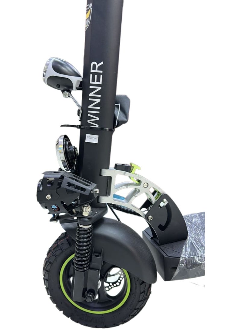 وينر سكوتر كهربائي قابل للطي بقوة ٣٦ فولت مع مقعد، فرامل قرصية، إنذار وعداد رقمي - E-10 Compact Power - Image 3