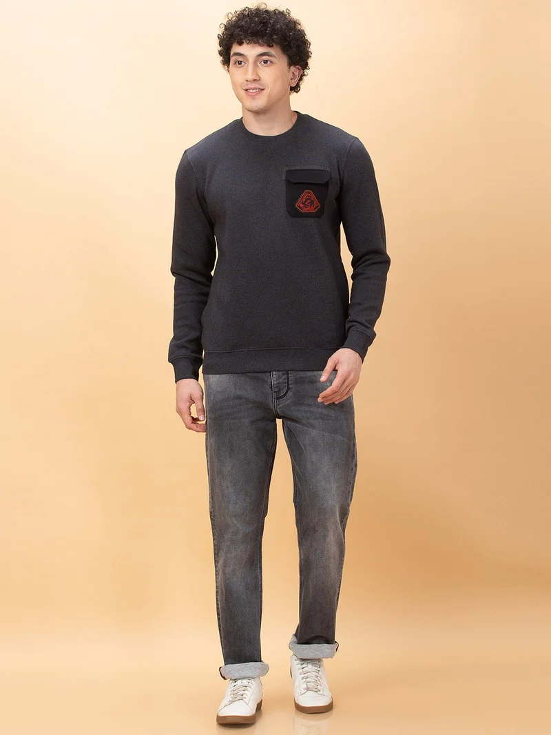 بيينغ هيومان Being Human Anthra Mel Sweatshirt For Men