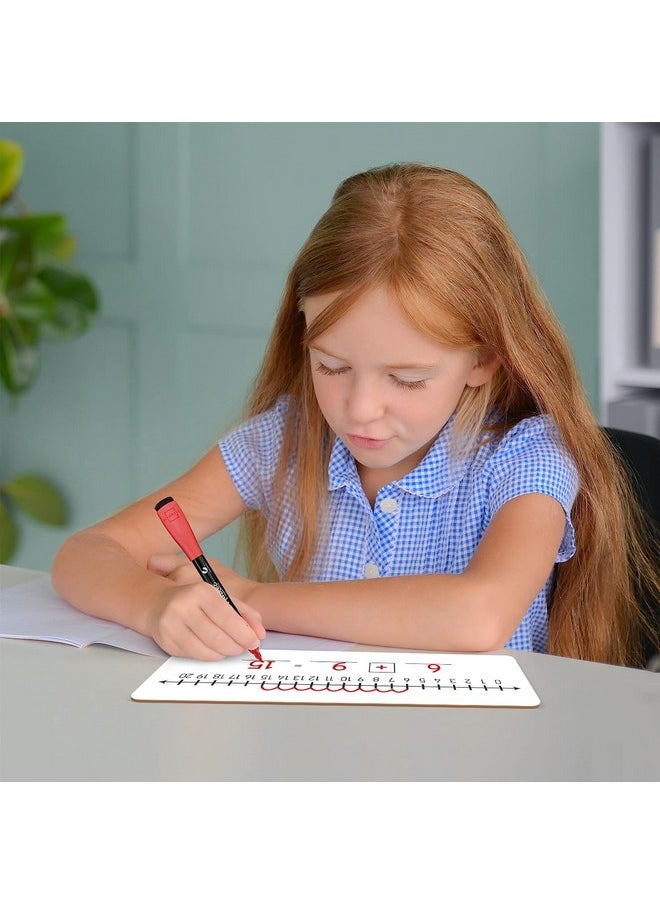 Scribbledo Negative Number Line Board 4”X12” Inch Lapboard Double Sided White Board Featuring -10 Through +10 Number Line & 0-20 Dry Erase Students Desk Whiteboard Math Manipulatives  - Image 2