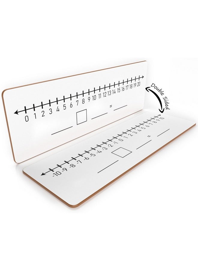 Scribbledo Negative Number Line Board 4”X12” Inch Lapboard Double Sided White Board Featuring -10 Through +10 Number Line & 0-20 Dry Erase Students Desk Whiteboard Math Manipulatives  - Image 5