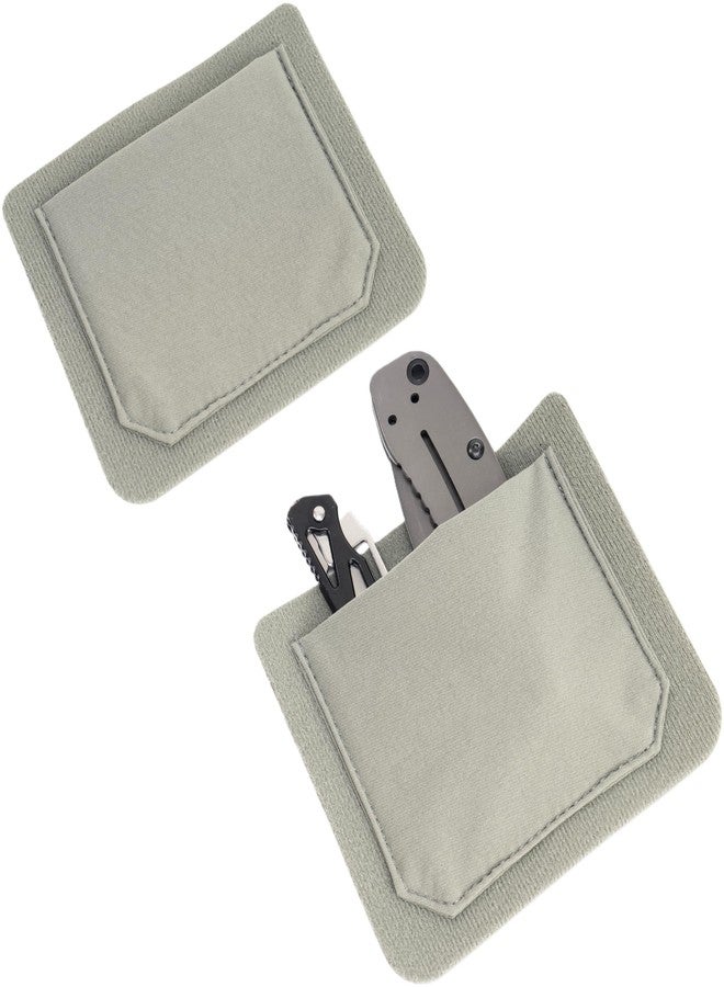 VEAPILS Stretch Pocket Organizer Insert Attachment for Backpack, Small Hook and Loop Pouch EDC Tool Kits for Outdoor Travel, Tactical Bag Organizer Insert for Men - Backpack Accessories (Small - 2 Pack) - Image 1