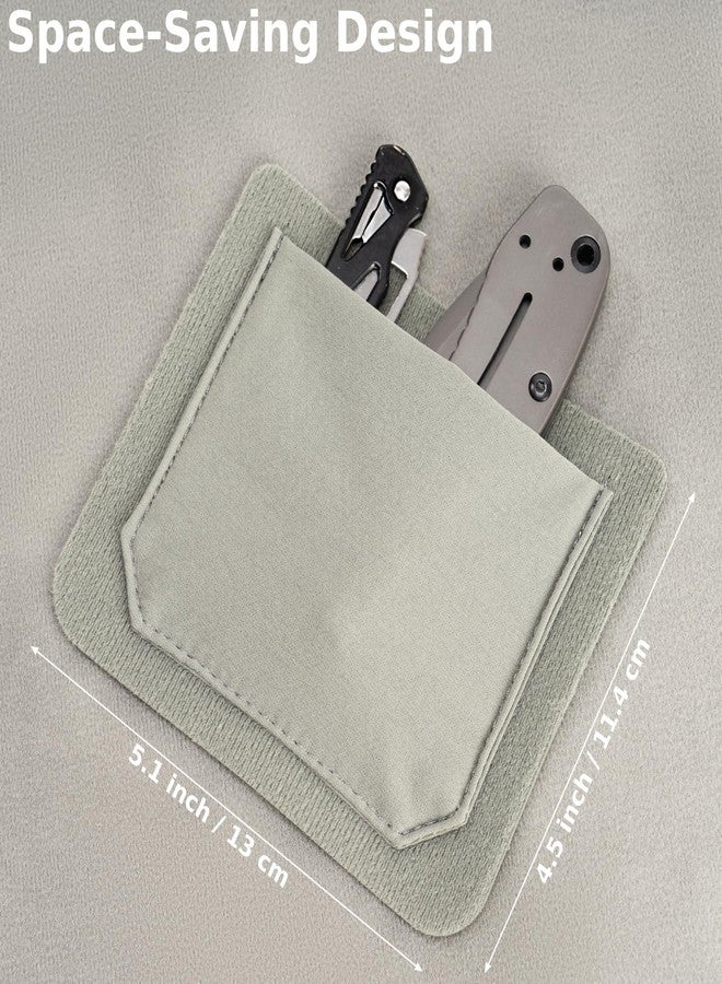 VEAPILS Stretch Pocket Organizer Insert Attachment for Backpack, Small Hook and Loop Pouch EDC Tool Kits for Outdoor Travel, Tactical Bag Organizer Insert for Men - Backpack Accessories (Small - 2 Pack) - Image 3