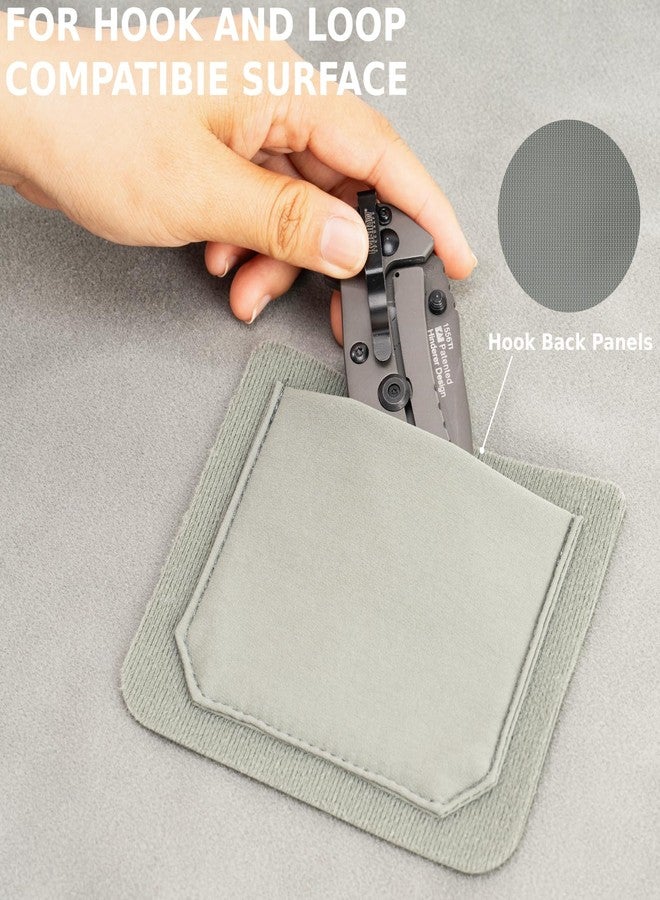VEAPILS Stretch Pocket Organizer Insert Attachment for Backpack, Small Hook and Loop Pouch EDC Tool Kits for Outdoor Travel, Tactical Bag Organizer Insert for Men - Backpack Accessories (Small - 2 Pack) - Image 2