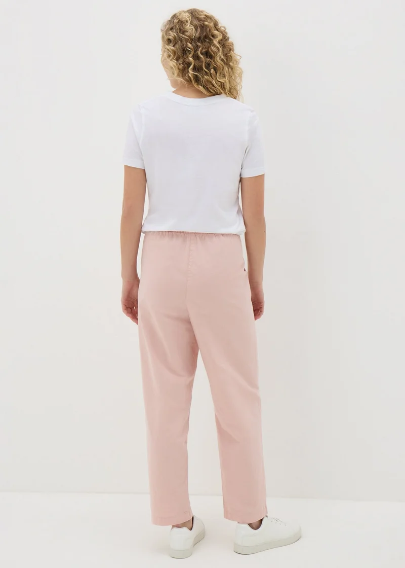 Matalan COTTON PULL ON PINK TROUSERS