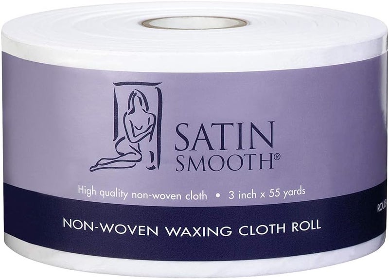 Satin Smooth Non-Woven Waxing Cloth Roll - 3 Inch x 55 Yards for Hair Removal - Image 1