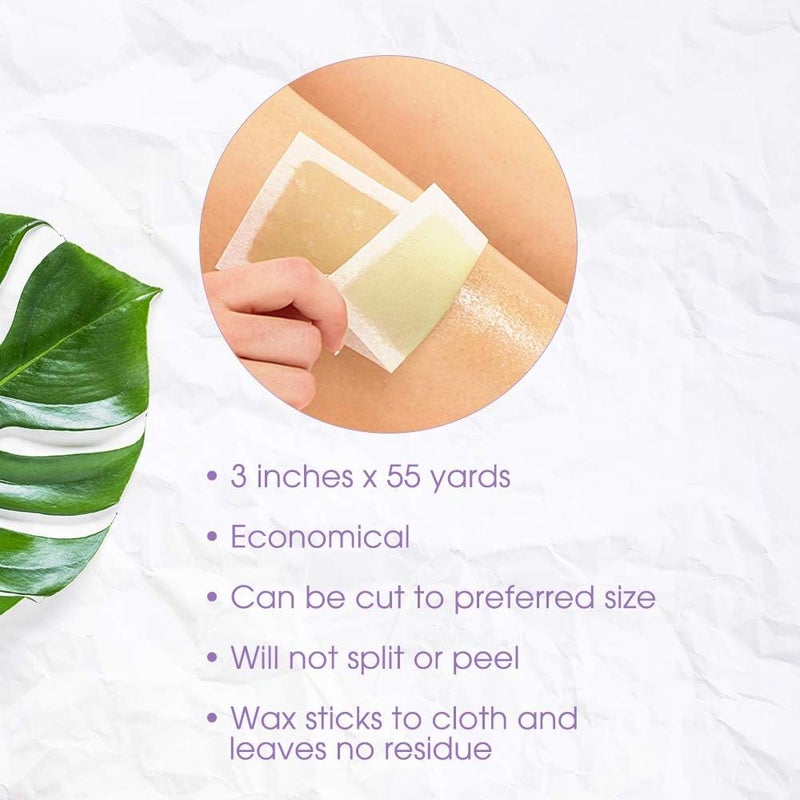 Satin Smooth Non-Woven Waxing Cloth Roll - 3 Inch x 55 Yards for Hair Removal - Image 3