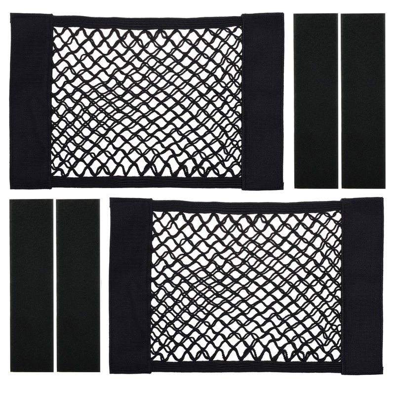 Cosmos Universal Mesh Cargo Net Wall Sticker Organizer Pouch Bag Storage Mesh Net for Car Trunk, Pack of 2 with Tape Stickers - Image 1