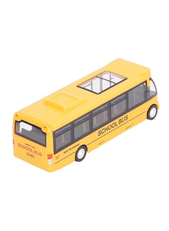 NIBEMINENT Alloy School Bus Toy Pull Back Sound Light Realistic Battery Powered Role Playing Vehicle for Children  - Image 3