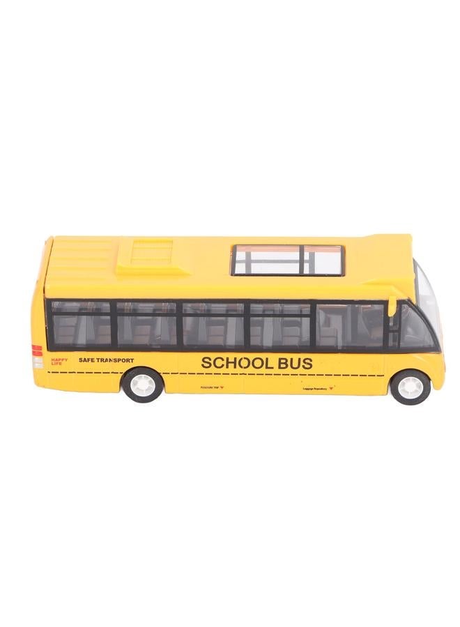 NIBEMINENT Alloy School Bus Toy Pull Back Sound Light Realistic Battery Powered Role Playing Vehicle for Children  - Image 5