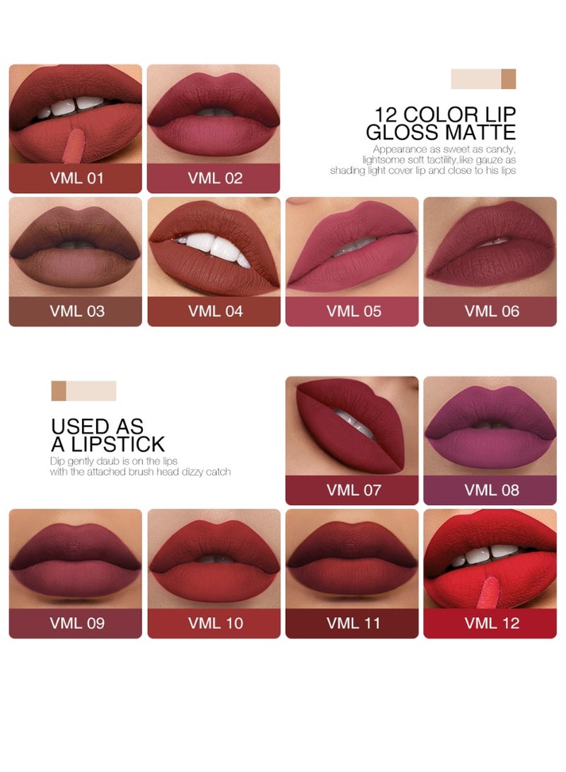 OTWOO O.TWO.O Waterproof Rose Gold Matte Lip Gloss – Easy Coloring Lipstick (VML 01) - Image 3