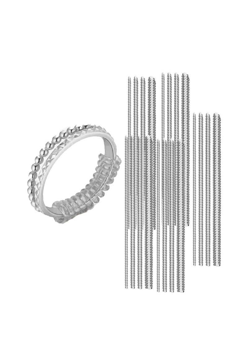 طقم ضبط حجم الخاتم السيليكون غير المرئي 40 قطعة في 4 أحجام مختلفة - Image 1