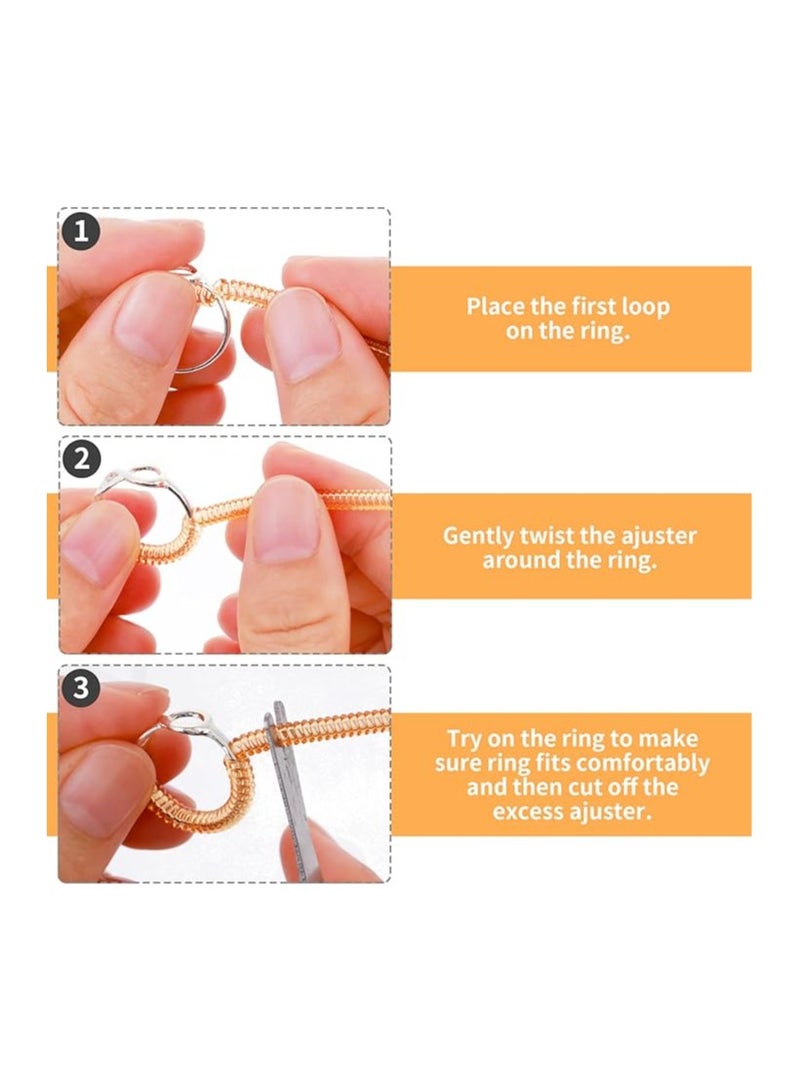 طقم ضبط حجم الخاتم السيليكون غير المرئي 40 قطعة في 4 أحجام مختلفة - Image 3