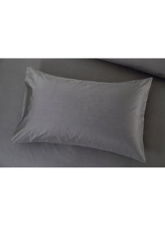 PanaX Pure Cotton Duvet Cover 260X220Cm With 2 Pillow Case 50X100Cm, With 4" Hem (Dark Grey, King)  - Image 2