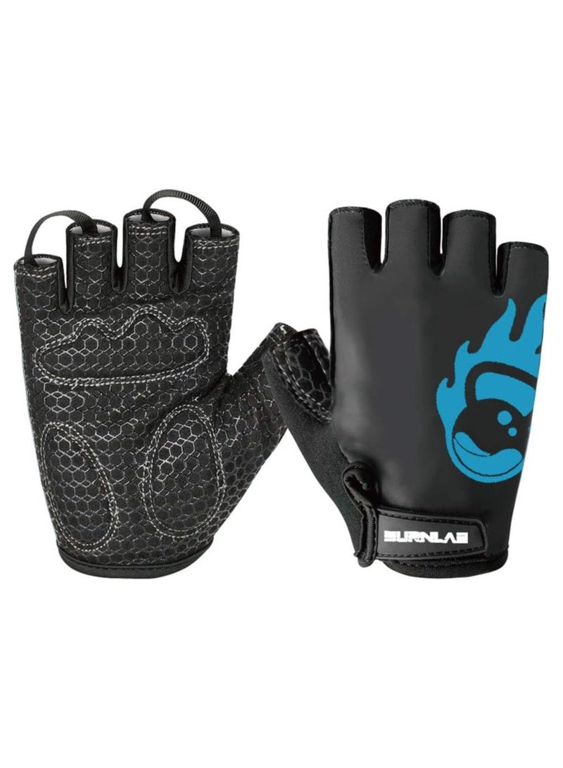 Burnlab Gym Gloves Pro (Black and Blue) - Image 1