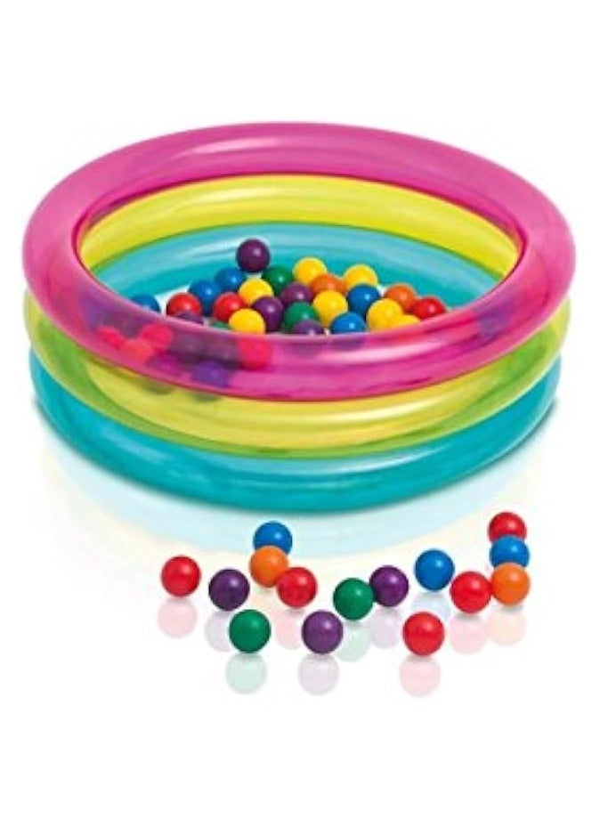 PROMASS Inflatable Baby 50 Balls Pit, 86 X 25 Cm – 1/3 A – 48674 Np, Multi Color - Image 1