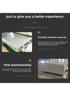 Generic Medium And Heavy Plate 304 Stainless Steel Welded Square Plate Laser Cutting Plate Iron Plate Square Plate 316 Cutting Round Zero Cutting Bending Thread-Body Color:Blue  - Image 4